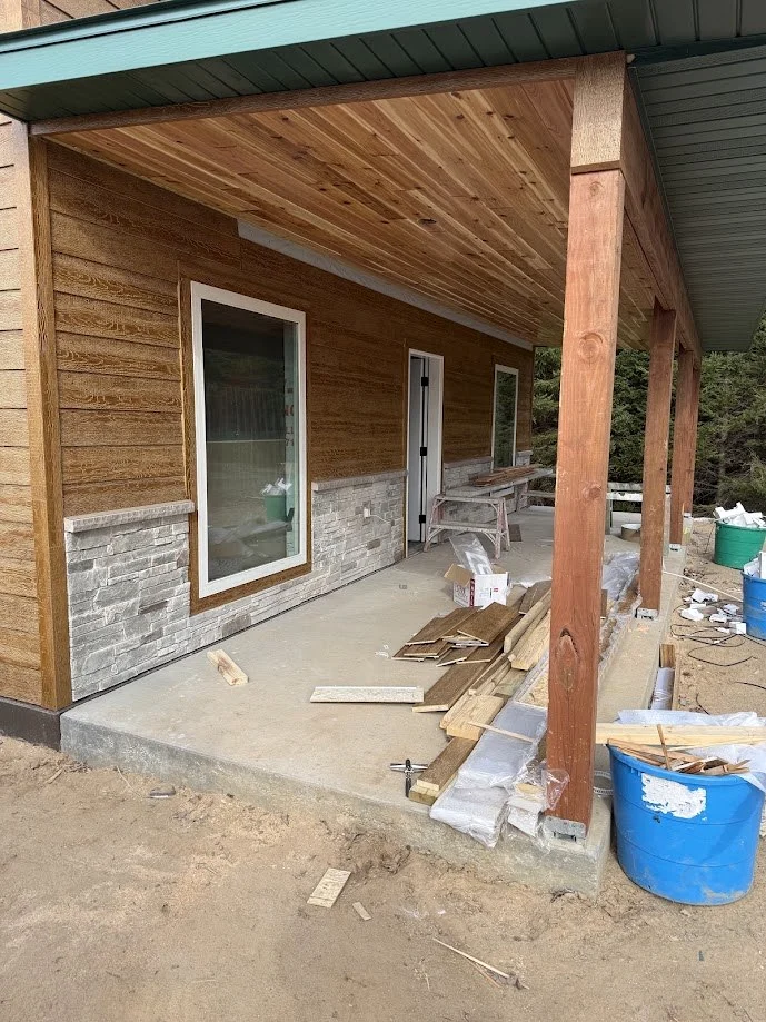 Cedar porch work